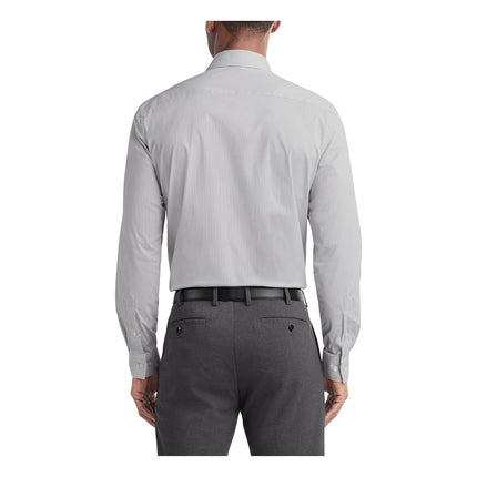 Van Heusen Mens Dress Shirt Regular Fit Stain Shield Stretch, Old Cement, 14"-14.5" Neck 32"-33" Sleeve
