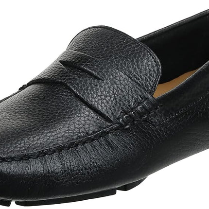 Mocasín Cole Haan Penny Howland para hombre, negro liso, 10.5 UK