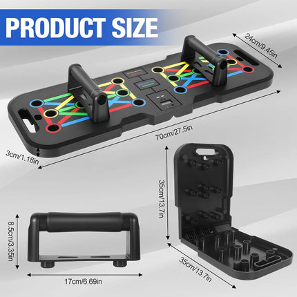 POSKOU Push Up Board Pushup Bar Multifunction Push Up Handles Exercise Workout Fitness Equipment for Home Gym (counter mode)