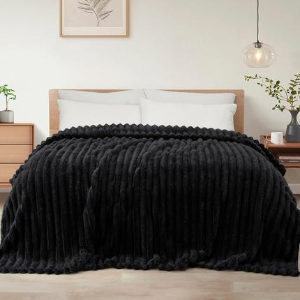 Exclusivo Mezcla Striped Jacquard Bed Blanket Doub