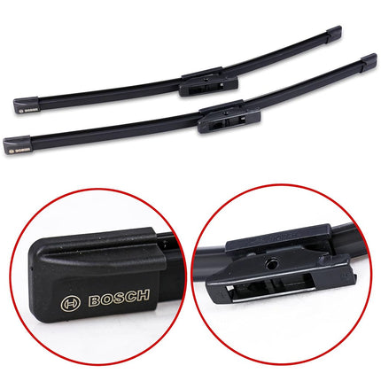 Bosch Wiper Blade Aerotwin A856S, Length: 450mm/475mm − Set of Front Wiper Blades - Only for Left-Hand Drive (EU)