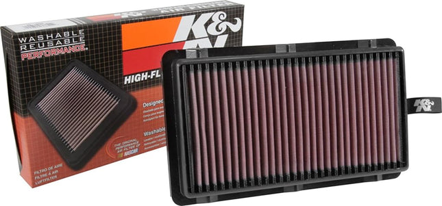 K&N Engine Air Filter: High Performance, Premium, Washable, Replacement Filter: Compatible with 2015-2019 HYUNDAI/KIA (Santa Fe IV, Sorento III), 33-3064