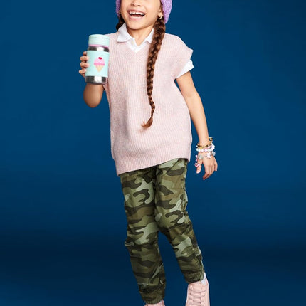 Skip Hop Toddler Sippy Cup with Straw, Sparks Stainless Steel Straw Bottle, Ice Cream