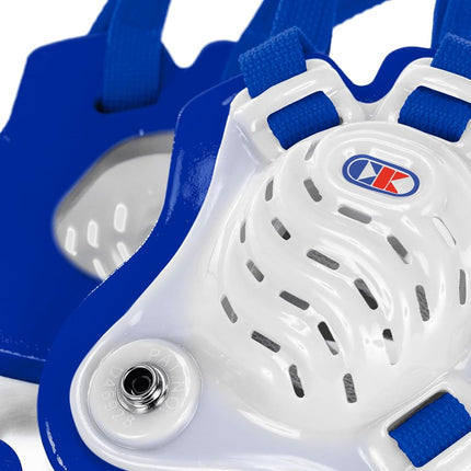 Translucent and double Royal Blue Cliff Keen F5 Tornado 4-Strap Stock Head Gear