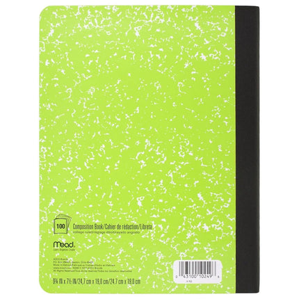 Mead Composition Notebooks, 6 Pack, College Ruled Paper, 7-1/2" x 9-3/4", 100 Sheets, Assorted Bright Colors (850106-ECM)