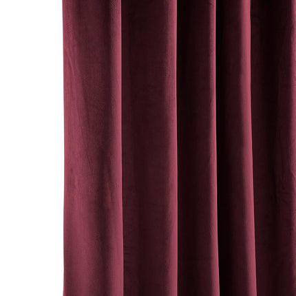 HPD Half Price Drapes Heritage Plush Velvet 96 Inches Long Darkening Curtains for Bedroom & Living Room 50W x 96L, (1 Panel), Dark Merlot, Polyester Blend, 50" W x 96" L (Pack of 1)