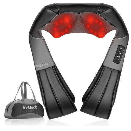Nekteck Shiatsu Neck Massager with Heat for Pain R