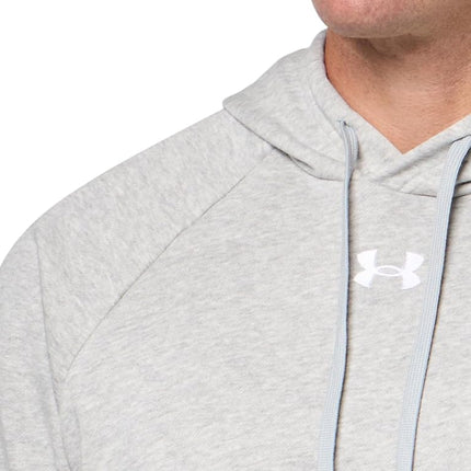 Under Armour - Mens Rival Fleece Hoodie, Color Mod Gray Light Heather (013), Size: Medium x Tall