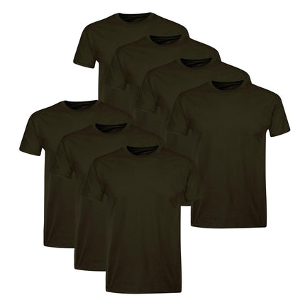 Hanes Men's Cotton, Moisture-Wicking Crew Tee Undershirts, Multi-Packs T-Shirt, Black-7 Pack, Large (Pack of 7)