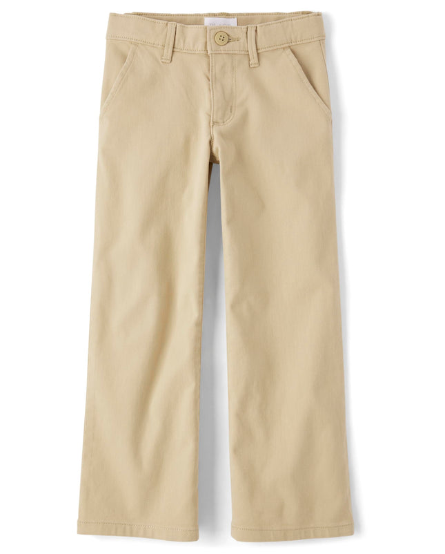 The Children's Place Girls' Uniform Wide Leg Chino