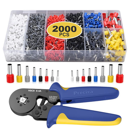Preciva Ferrule Crimping Tool with 2000Pcs Wire Co