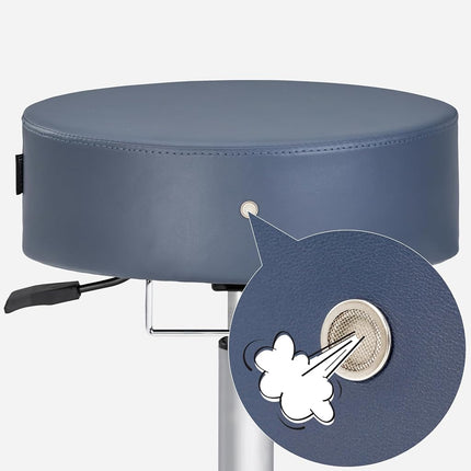 Master Massage Glider Ergonomic Round Swivel Adjustable Rolling Hydraulic Stool Barber Dental Chair for Therapist, Clinic, Tattoo, Spas, Facial, Beauty, Lash, Salons, Home, Studio, Office Use.