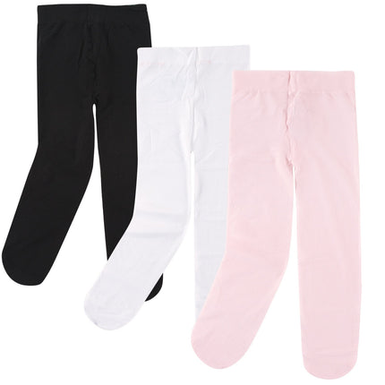 Luvable Friends Baby Girls' Nylon Tights, Black Pi