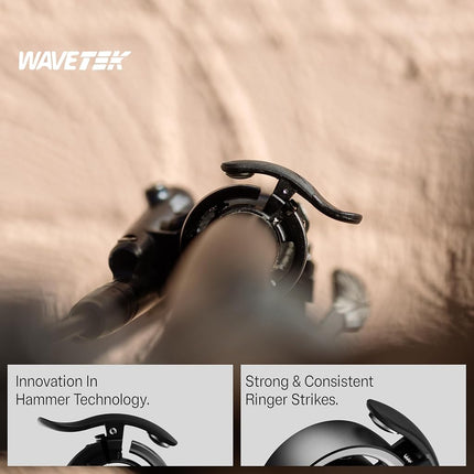 Knog Oi Prima Bike Bell – Loud 80dB Ring, Wrap-Around Design, WAVETEK Hammer, Durable Build, Easy Install – 2 Sizes to Ensure Correct Fit.