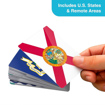 310 Premium World Flags Flash Cards — Countries of The World, U.S. States Flags & Remote Territories (2026 Edition, Richly Updated) — Infodeck’s Most Complete Geography Learning Set