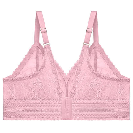 Glamorise Bramour Gramercy Luxe Lace Bralette Wirefree Bra 7012 (Women's & Women's Plus) Mauve
