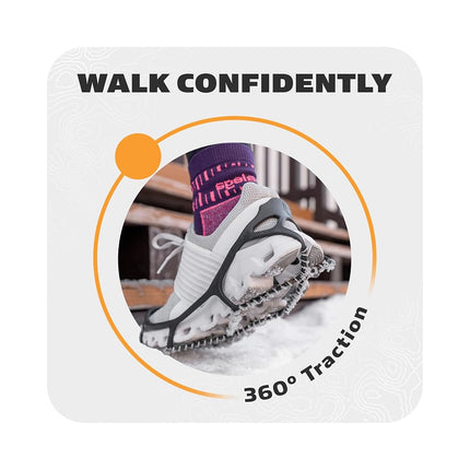 Yaktrax Walk Traction Cleats for Walking on Snow and Ice (1 Pair), X-Small , Black
