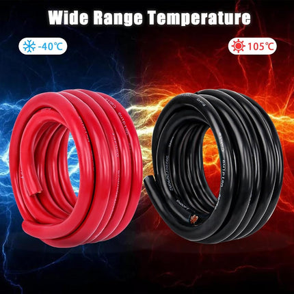 Kimbluth 1/0 Gauge Battery Cable Copper Wire, 15FT Red+15FT Black 1/0 AWG Welding Cable Standard USA OFC Wire for Automotive, Battery, Solar, Marine and Generator
