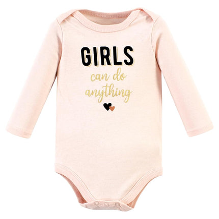 Bodysuits de manga larga de algodón unisex de Hudson Baby, Cinnamon Hearts, prematuro, paquete de 3 Cinnamon Hearts, prematuro