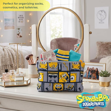 SpongeBob SquarePants Packing Cubes for Suitcases, 7 Piece Travel Essentials Luggage Organizer Set, Lightweight Fabric Storage Bags, (Officially Licensed Product) by Franco Collectibles