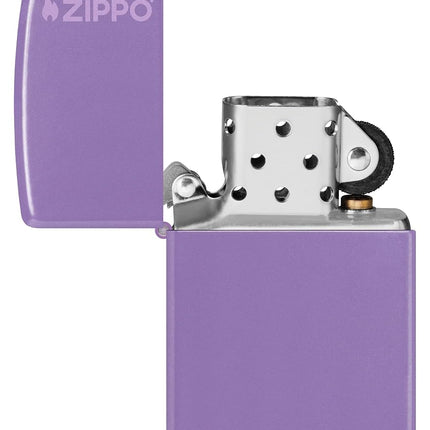 Zippo Petrol Lighter Smoky Lavender with Zippo Logo 60007432 Unfilled