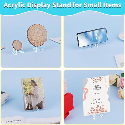Reastar Card Display Stand, 20 Pcs Small Easel, Acrylic Card Holder, 2.2 in