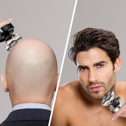 3Pack Pro 4 Shaver Replacement Heads for Skull, Shaver Replacement Blade for Pitbull Gold PRO, Silver PRO, Platinum PRO, Butterfly Kiss PRO Head Shavers, Floating 4 Heads Self-Sharpening Blades