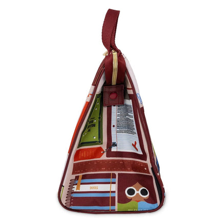 Kate Spade New York Cute Lunch Bag for Women, Large Capacity Lunch Tote, Adult Lunch Box with Silver Thermal Insulated Interior Lining and Storage Pocket (Book Club)
