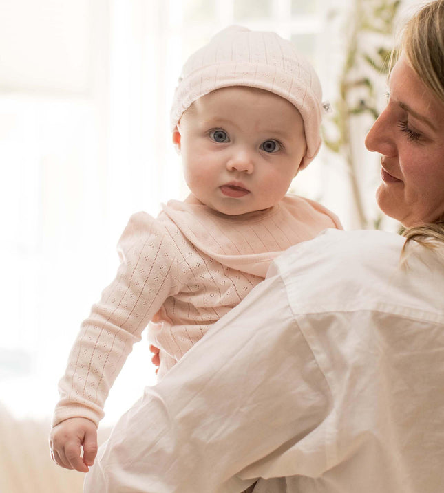 Conjunto de mono unisex para bebé de Burt's Bees Baby, de 3 piezas, 100 % algodón orgánico, con gorro y babero a juego