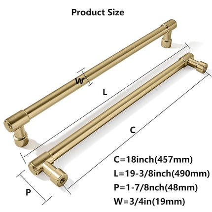 khtumeware Appliance Pulls Champagne Bronze 18 Inch(457mm) Center to Center 1 Pack Heavy Duty Drawer Pulls Kitchen Cabinet Handle Cabinet Hardware