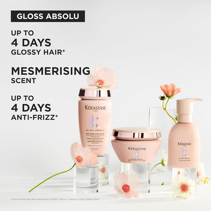 Kérastase Gloss Absolu Bain Crème Shampoo, Deeply Nourishes And Delivers A Glossy Finish, With Hyaluronic Acid, For Thick Hair Prone To Frizz, Refill 500 ml