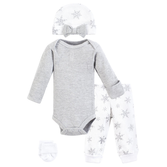 Hudson Baby Unisex Thermal Preemie Layette Set 4pc