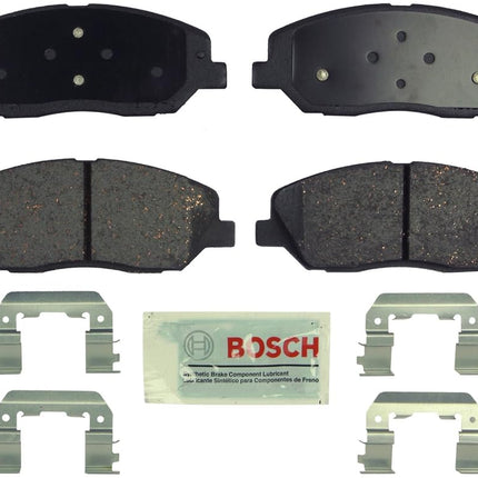 BOSCH BE1202H Blue Ceramic Disc Brake Pad Set With Hardware - Compatible With Select Hyundai Entourage, Santa Fe, Santa Fe XL; Kia Sedona; FRONT