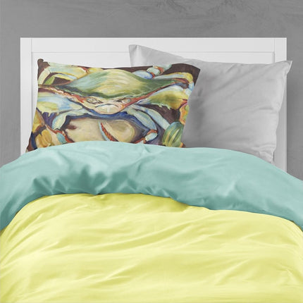 Caroline's Treasures JMK1097PILLOWCASE Blue Crab Fabric Standard Pillowcase, Standard, Multicolor
