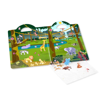 Melissa & Doug Puffy Stickers Safari Animals for Children Reusable Travel Toys for Toddlers on Plane Fun Sticker Activity Book for Kids Age 3+ Great for Car Rides and On-The-Go Play