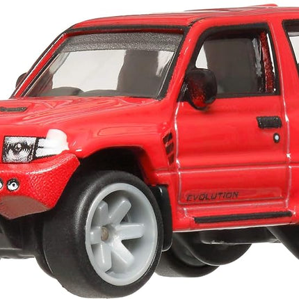 Hot Wheels Premium Car Culture Collectible Toy Car, 1:64 Scale Die-Cast Mitsubishi Pajero Evolution, Terra Trek Vehicle with Real Riders Tires