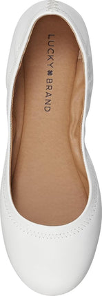 Lucky Brand Women's Emmie Ballet Flats (7 C/D US, Bright White)