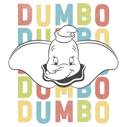 Camiseta de niña de Disney, con la cara de Dumbo, Blanca, Grande