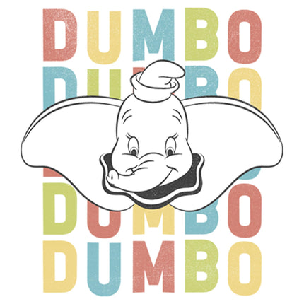 Camiseta de Disney para niña con la cara de Dumbo, blanca, talla pequeña