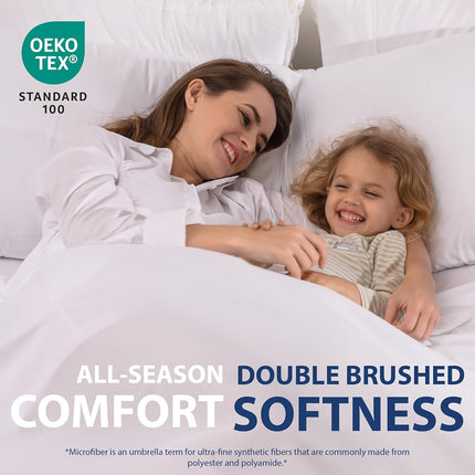Cathay Home Essentials Ultra Soft Hypoallergenic Wrinkle Resistant Double Brushed Microfiber Bedding Sheet Set, Coconut Milk, Full
