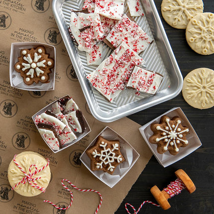 Nordic Ware Snowflake Cookie Stamps, 3-inch Rounds, Silver