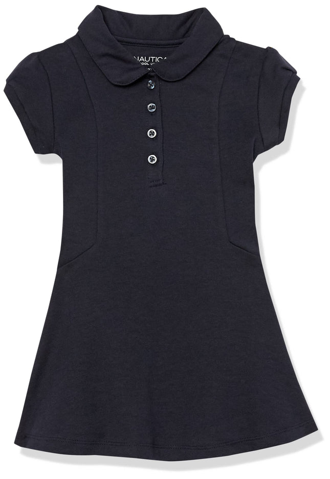 Nautica Girls' School Uniform Short Sleeve Polo Dr