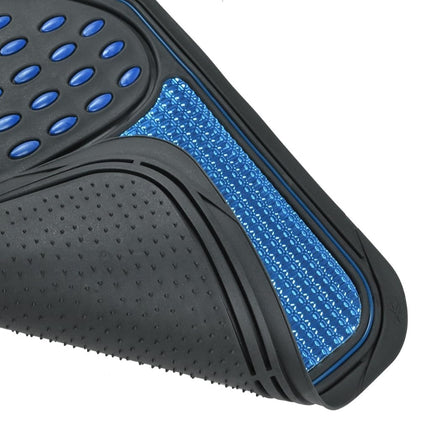 BDK Metallic Rubber Floor Mats for Car SUV & Truck - Semi Trimmable, 2 Tone Color Heavy Duty Protection (Blue/Black)