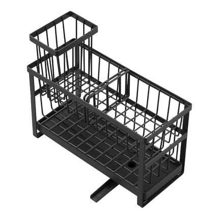 VEVOR Organisateur d'évier de cuisine, support d'éponge à 2 niveaux pour évier de cuisine avec porte-brosse et séparateur hauts, égouttoir rotatif, organisateurs et essentiels de rangement de comptoir
