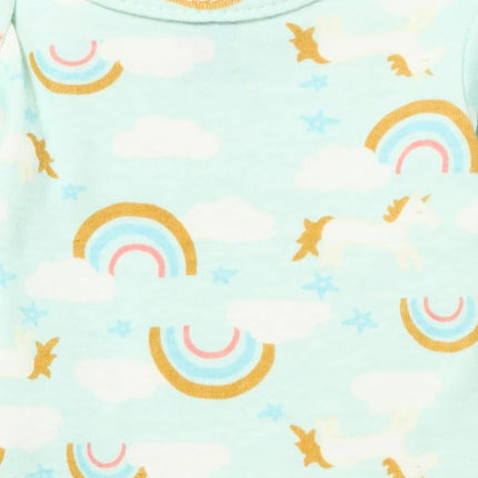 Hudson Baby Lot de 5 grenouillères à manches longues en coton pour bébé garçon et fille, motif arc-en-ciel magique, prématuré