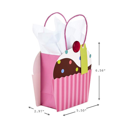 Hallmark 5WDB1133 Small Tissue Paper (Cupcake) Gift Bag Pink