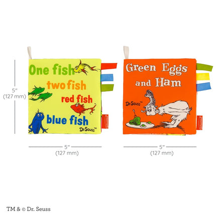 Infantino Soft Activity Books Dr. Seuss One Fish & Green Eggs, 2-Pack