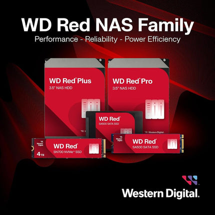 WD Red Plus 4TB NAS 3.5" Internal Hard Drive - 5400 RPM Class, SATA 6Gb/s, CMR, 256MB Cache
