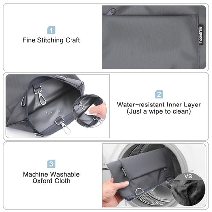 Hoomtree Urinary Drainage Bag Holder，Privacy Cover for Foley, Catheter or Urine Bags，Zipper Design，840D Oxford Waterproof & Leakproof for Urologists Users up to 2000ml -Gray