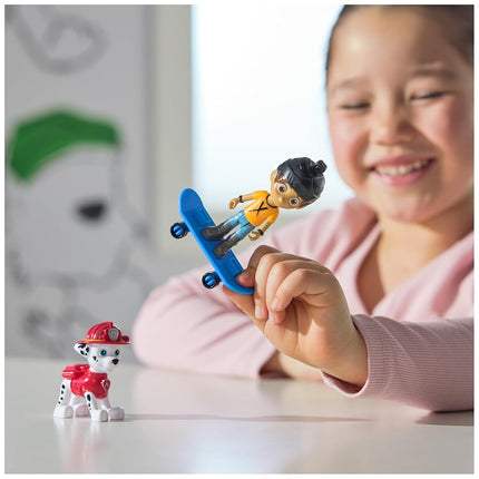 Paw Patrol Marshall and Daring Danny X Figures set with Skateboard, Kids’ Toys for Boys and Girls Aged 3 and Up
